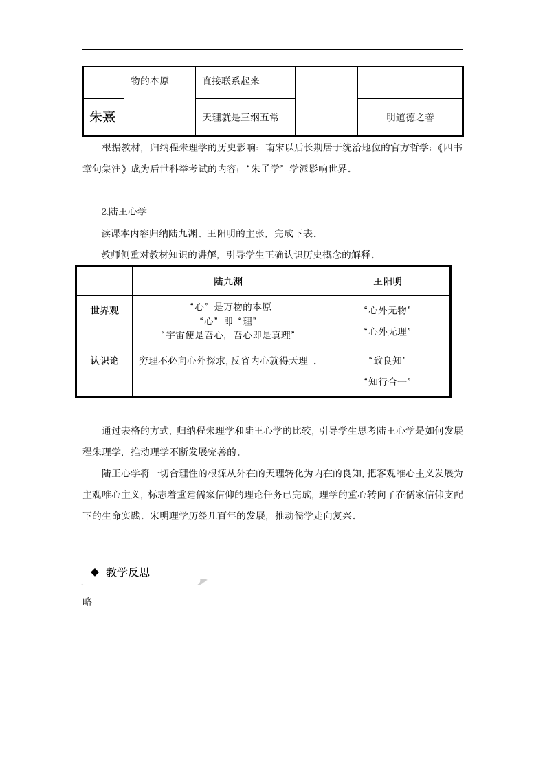 高中历史人教版必修三《宋明理学》教学设计.docx第6页