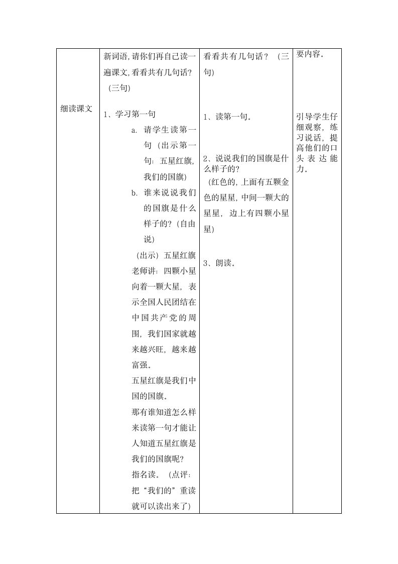 (教科版)一年级语文下册教案  升国旗4.doc第4页