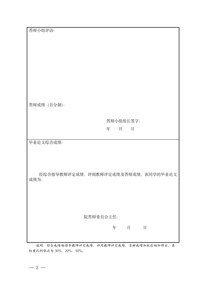 本科生毕业论文（设计）答辩情况登记表.doc第2页