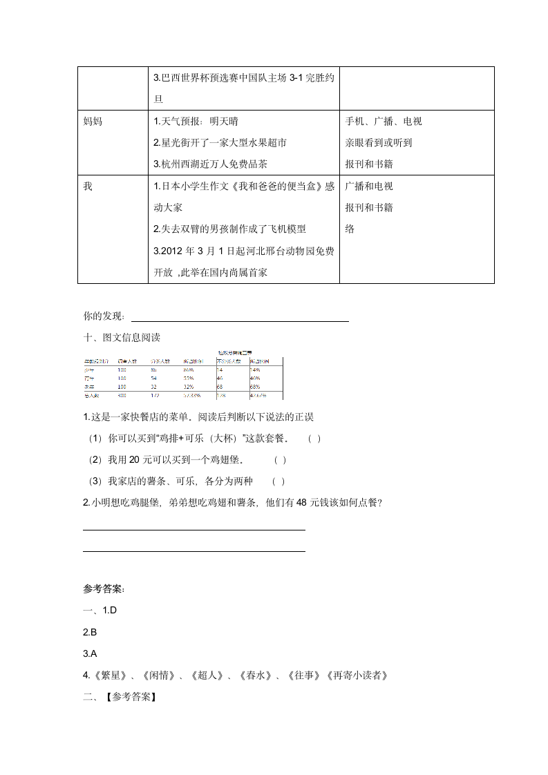 部编版五年级语文下册非连续性文本阅读期末专项复习图表类（含答案）.doc第9页