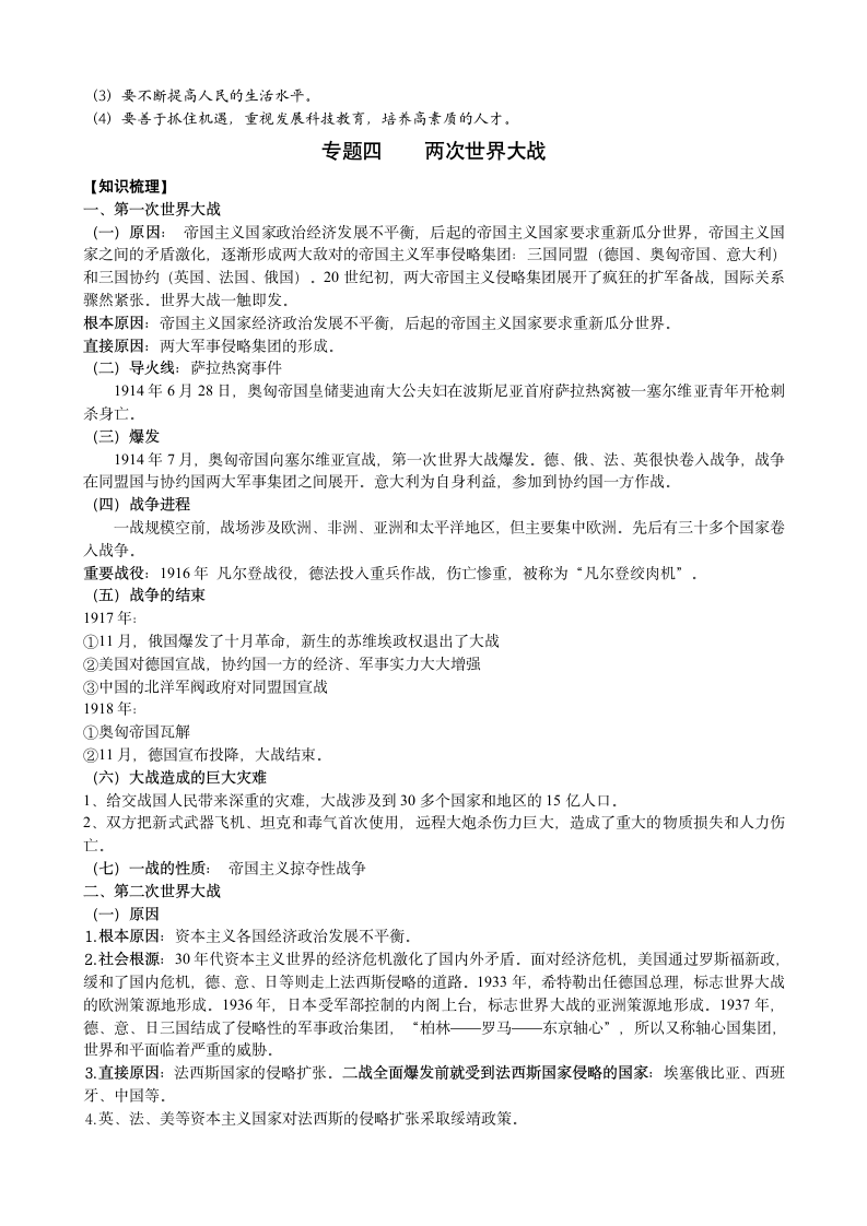 人教版新课标标准实验版九年级下册历史专题复习资料.doc第4页