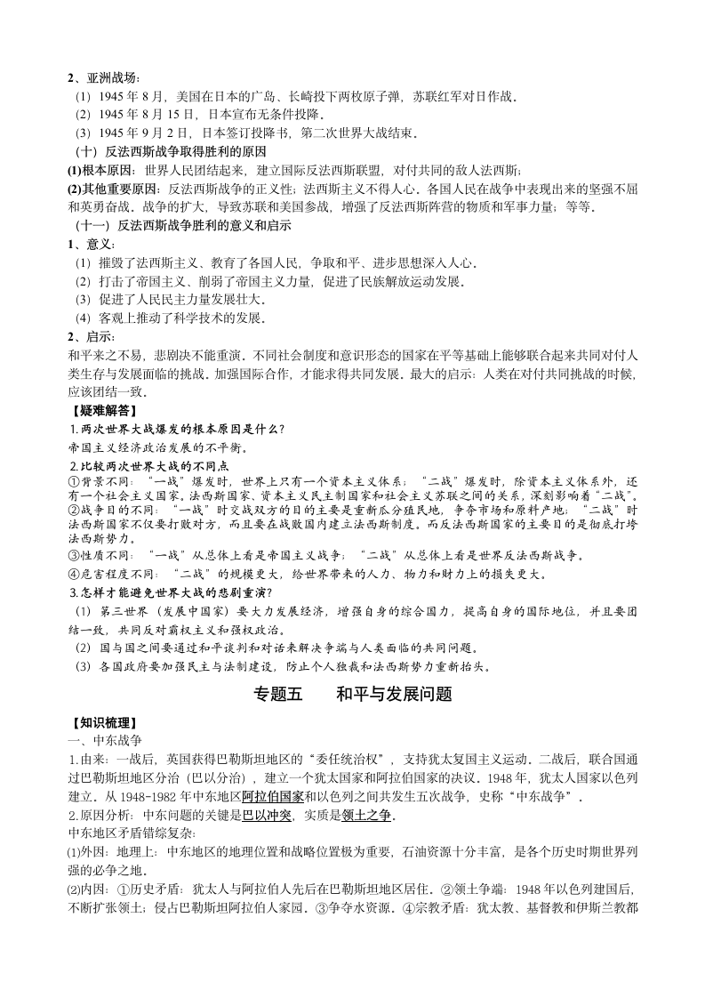 人教版新课标标准实验版九年级下册历史专题复习资料.doc第6页