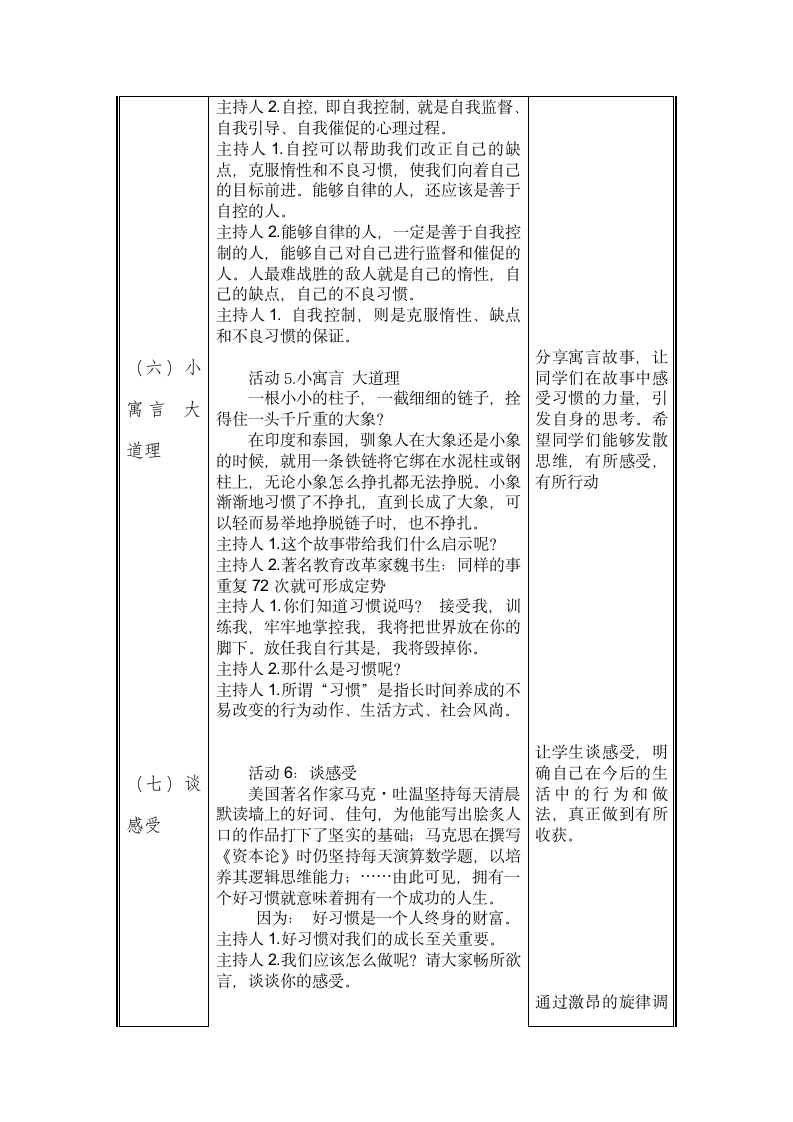 自觉克己 成就自我 教案-2021-2022学年高中主题班会(表格式).doc第7页