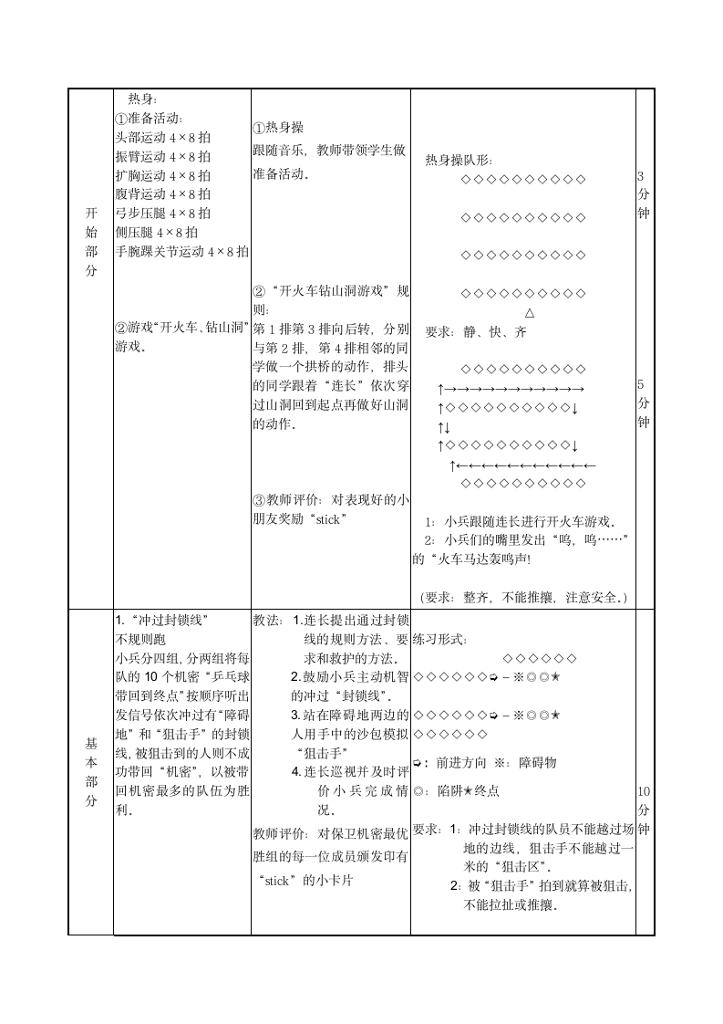 体育与健康人教二年级全一册小兵作战教案.doc第2页