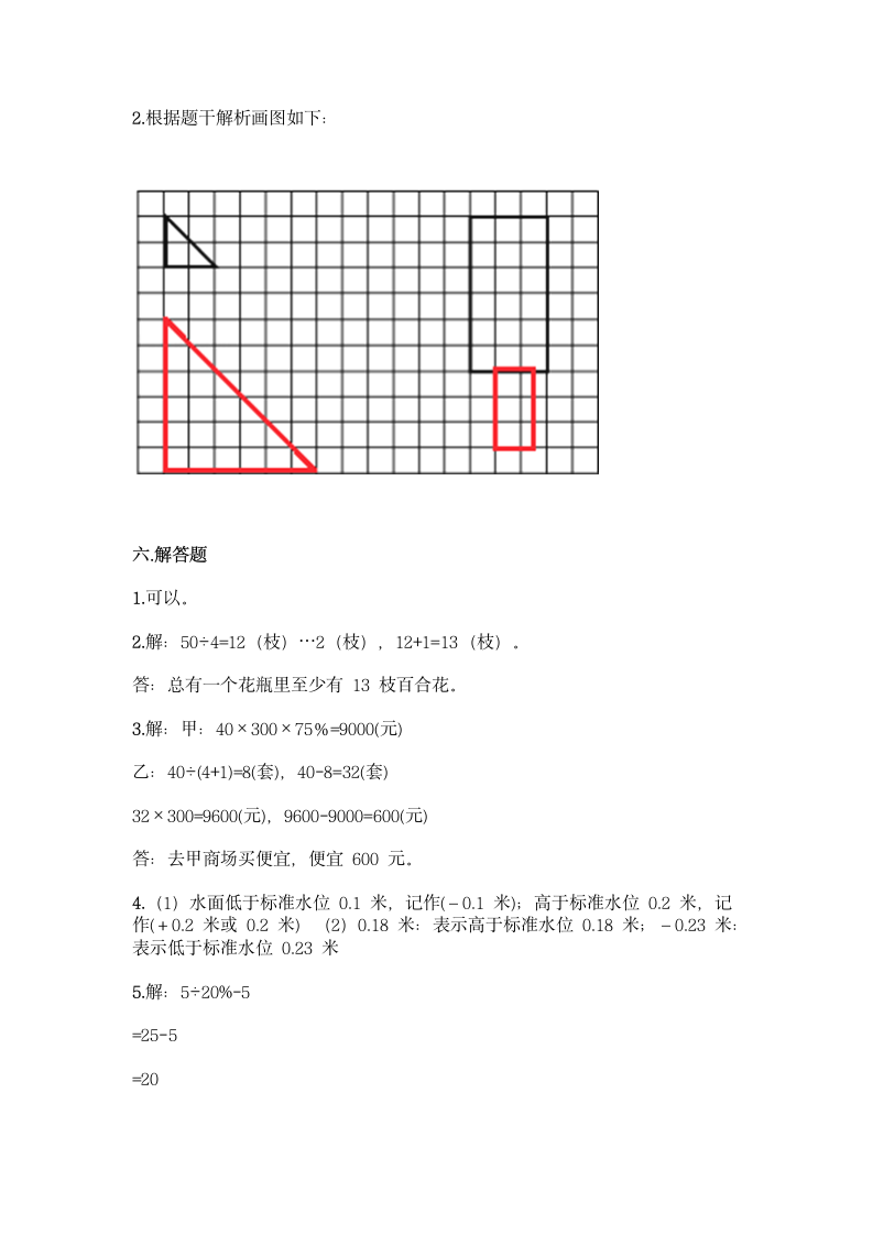 人教版数学小升初测试卷（含答案）.doc第8页