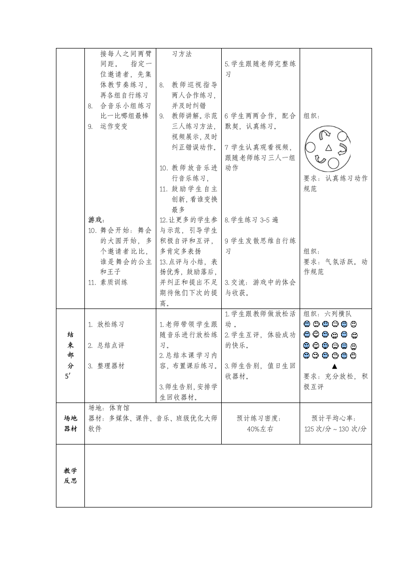 体育与健康人教版1～2年级全一册  5.5 儿童集体舞：猜拳游戏舞 教案（表格式）.doc第7页