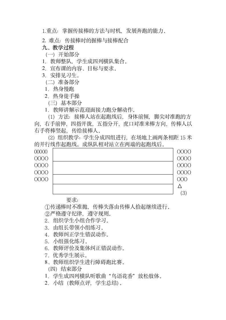 -《体育与健康》（水平二）四年级上册-人教版《迎面接力跑与游戏：障碍跑比赛》（教案）.doc第2页