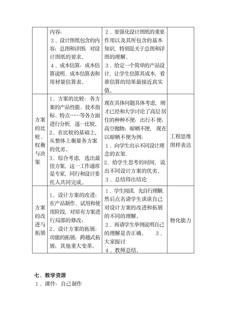 3.4 技术设计方案 教案-2022-2023学年高中通用技术粤科版（2019）必修 技术与设计1.doc第4页