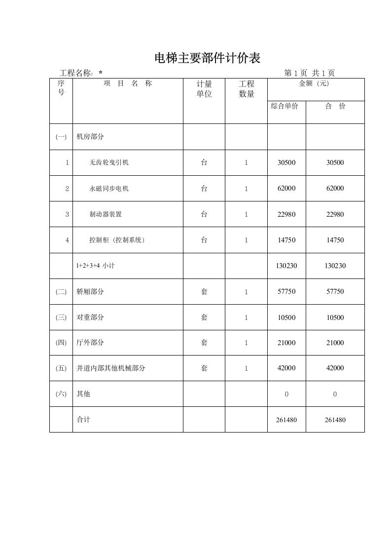 电梯工程竣工结算书模板范文.docx第6页