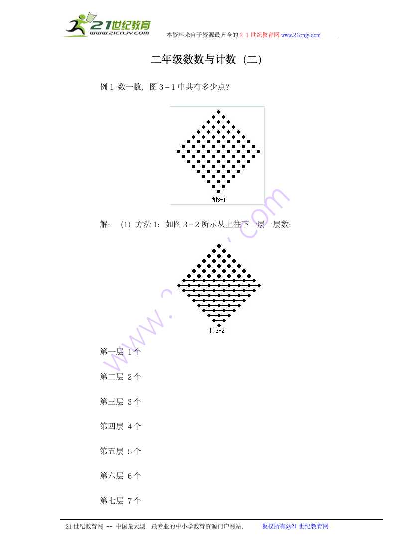 奥数讲座 二年级数数与计数（二）.doc第1页