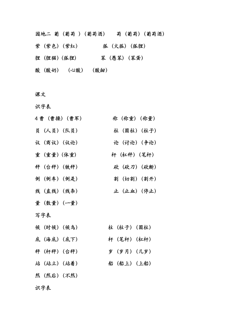 部编版语文二年级上册生字组词总复习.doc第6页