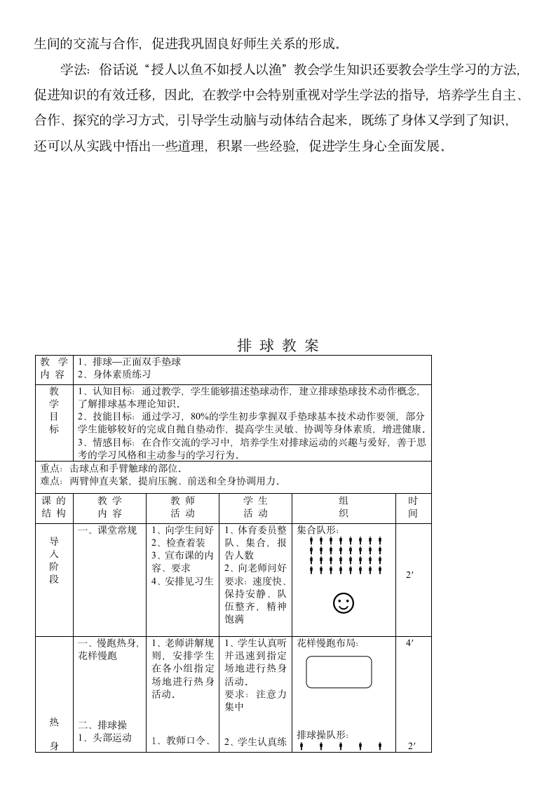 排球（教案） 体育五至六年级.doc第2页