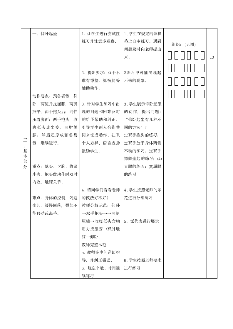 《仰卧起坐与游戏：仰卧起坐与游戏：翻饼接力（教案） 体育四年级上册-人教版翻饼接力》教案 小学《体育与健康》（水平二）四年级上册-人教版.doc第2页