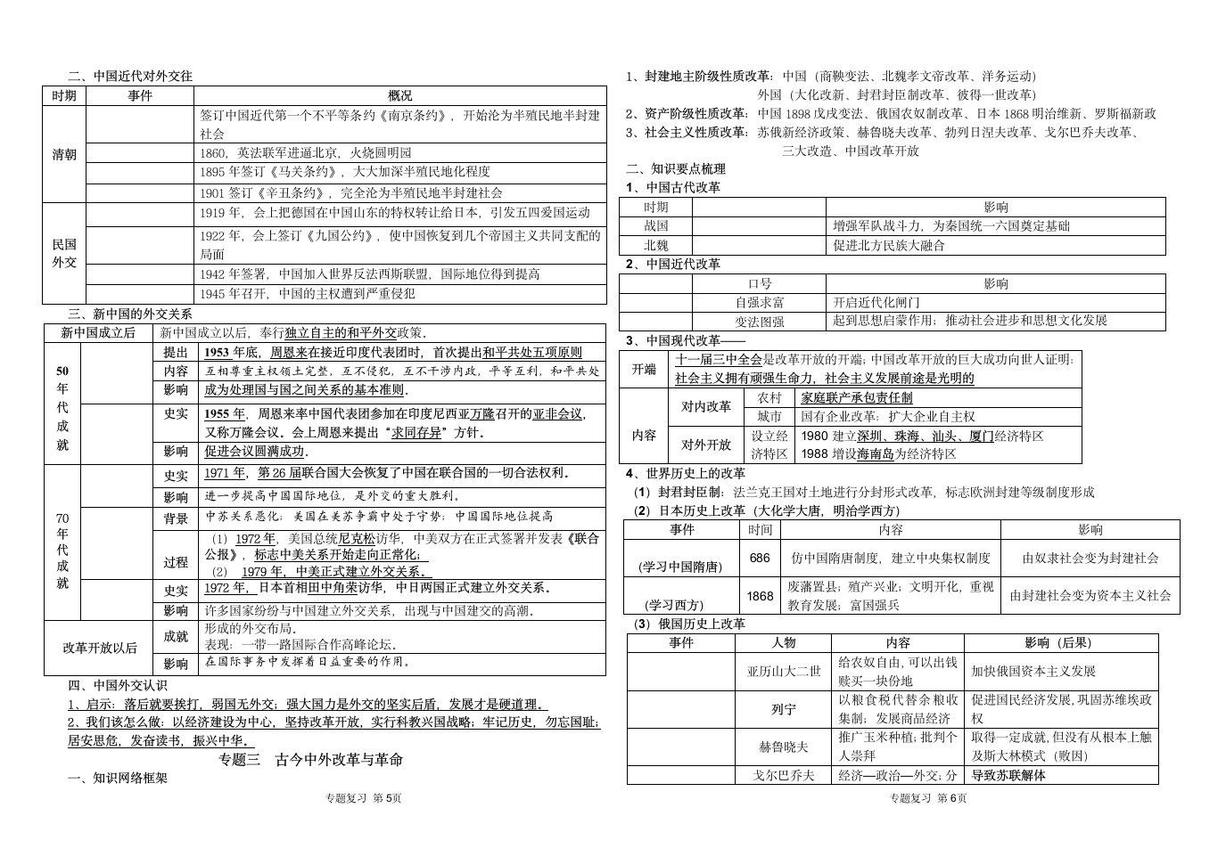 2022年云南省红河州九年级历史中考专题复习资料.doc第3页