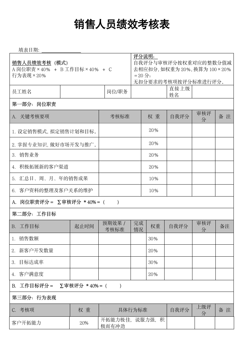 销售人员绩效考核表.doc第1页