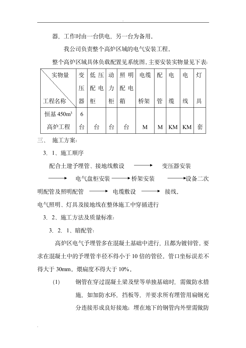 恒基高炉电气施工方案.doc第2页