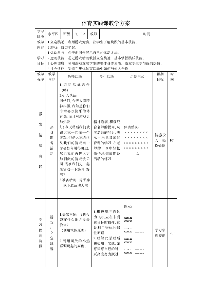 第二章田径 立定跳远与游戏 协力坐起 教学设计-2021-2022学年初中体育与健康（水平四）八年级全一册-人教版.doc第2页