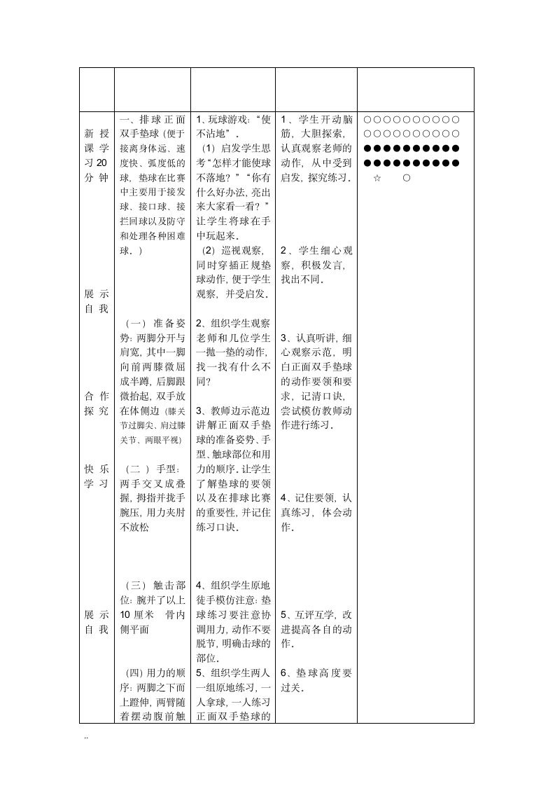 高中体育与健康 人教版 高二年级 排球正面双手垫球 接力游戏教案.doc第5页