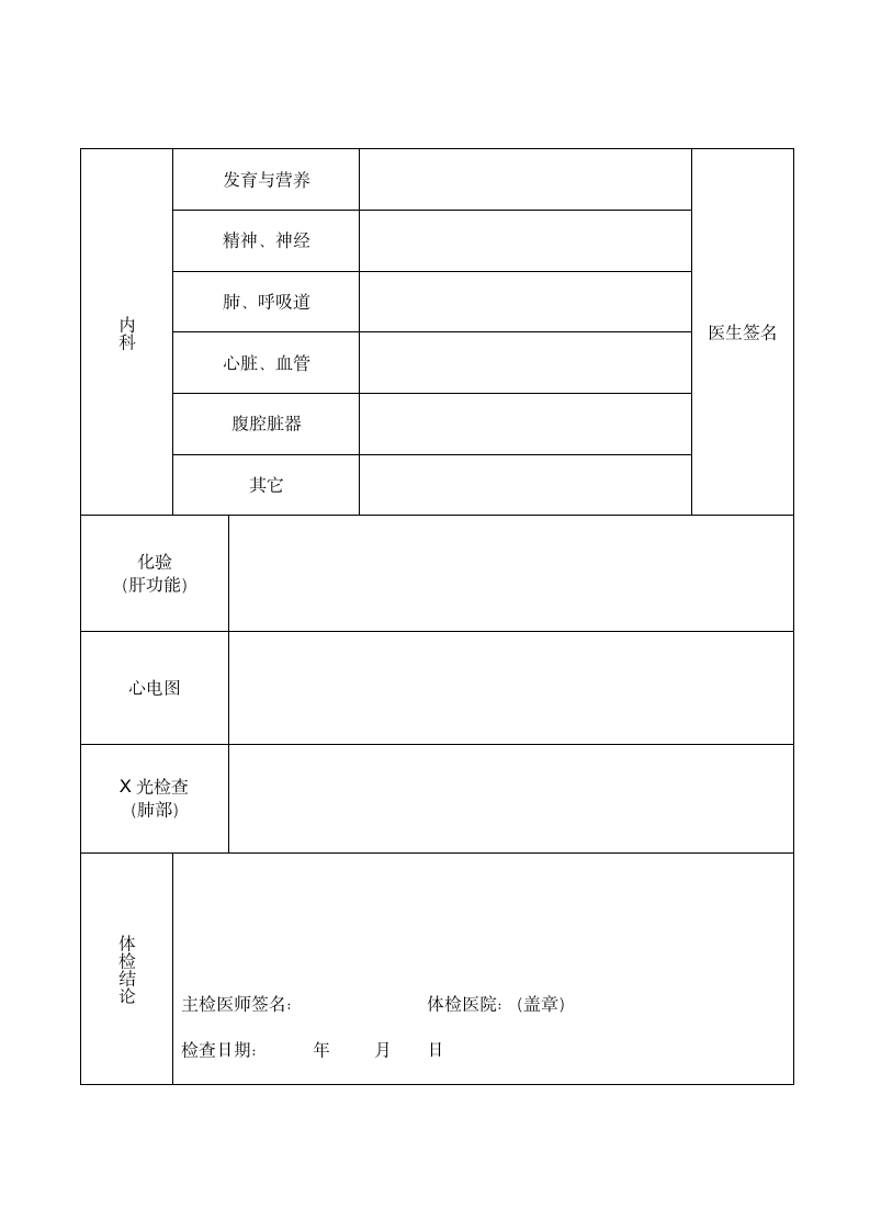 医院体检表格.docx第2页