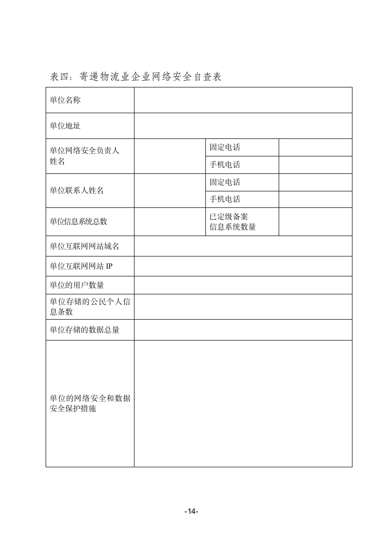 2019年公安机关网络安全执法检查自查表.doc第14页