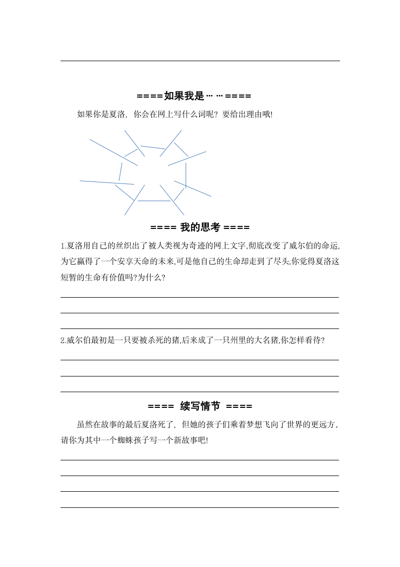 《夏洛的网》阅读单(4)第4页