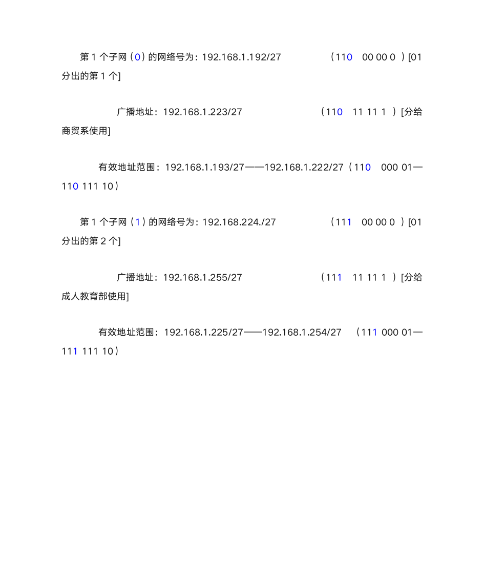 子网的划分习题(有答案)第5页