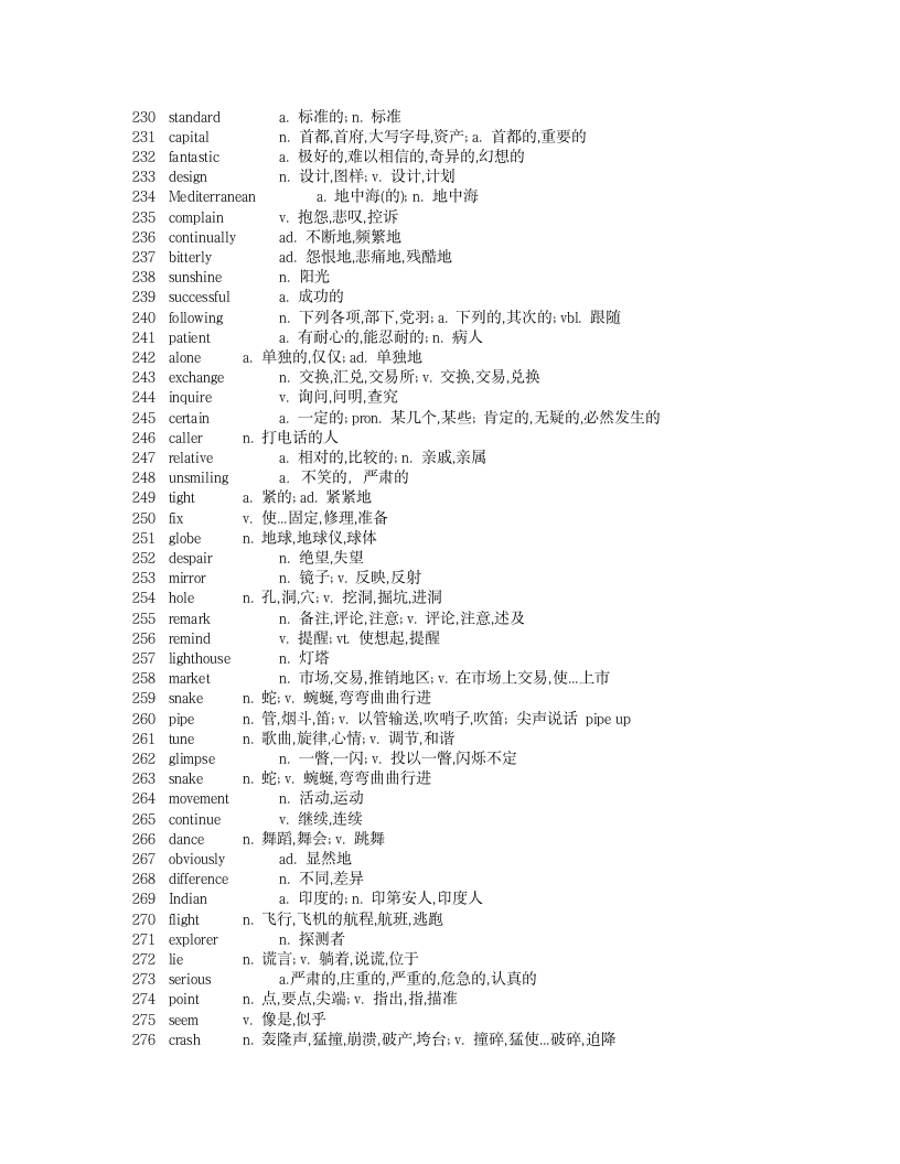 《新概念英语》第二册单词表第6页