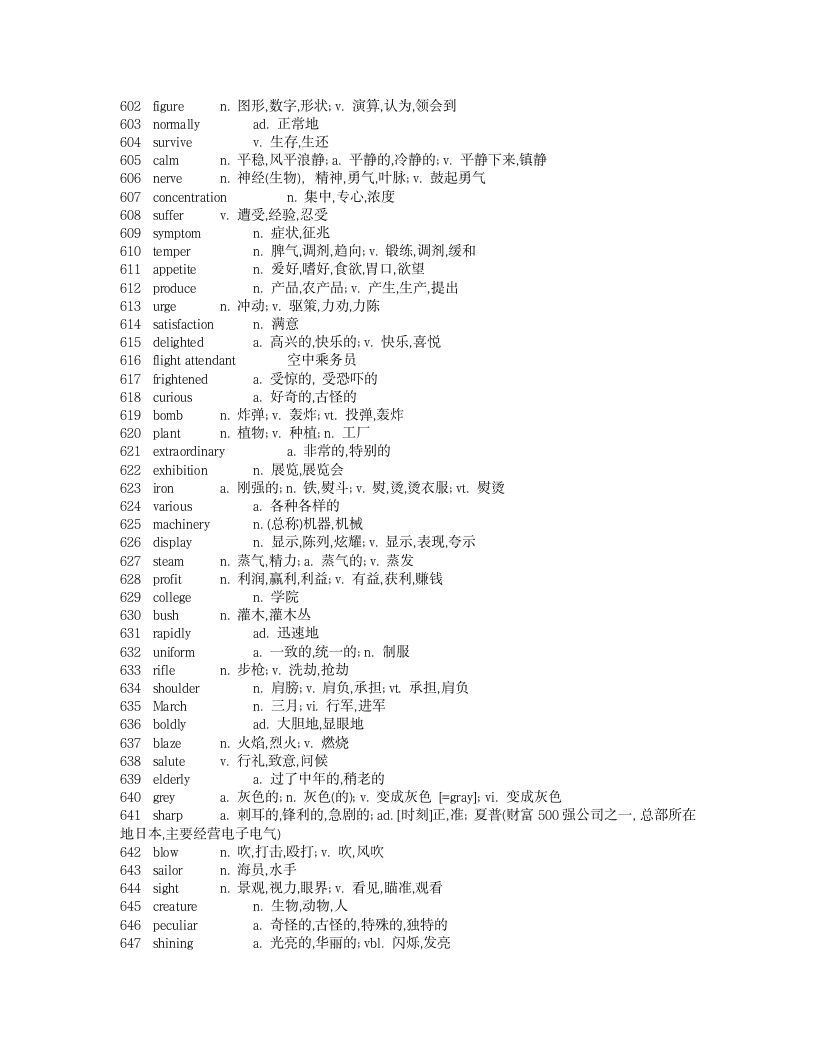 《新概念英语》第二册单词表第14页