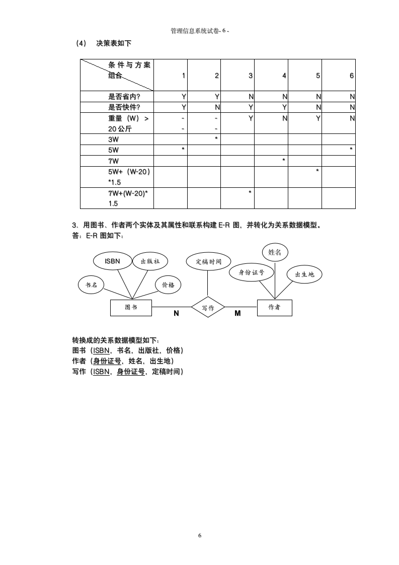 管理信息系统试题及答案(1)第6页