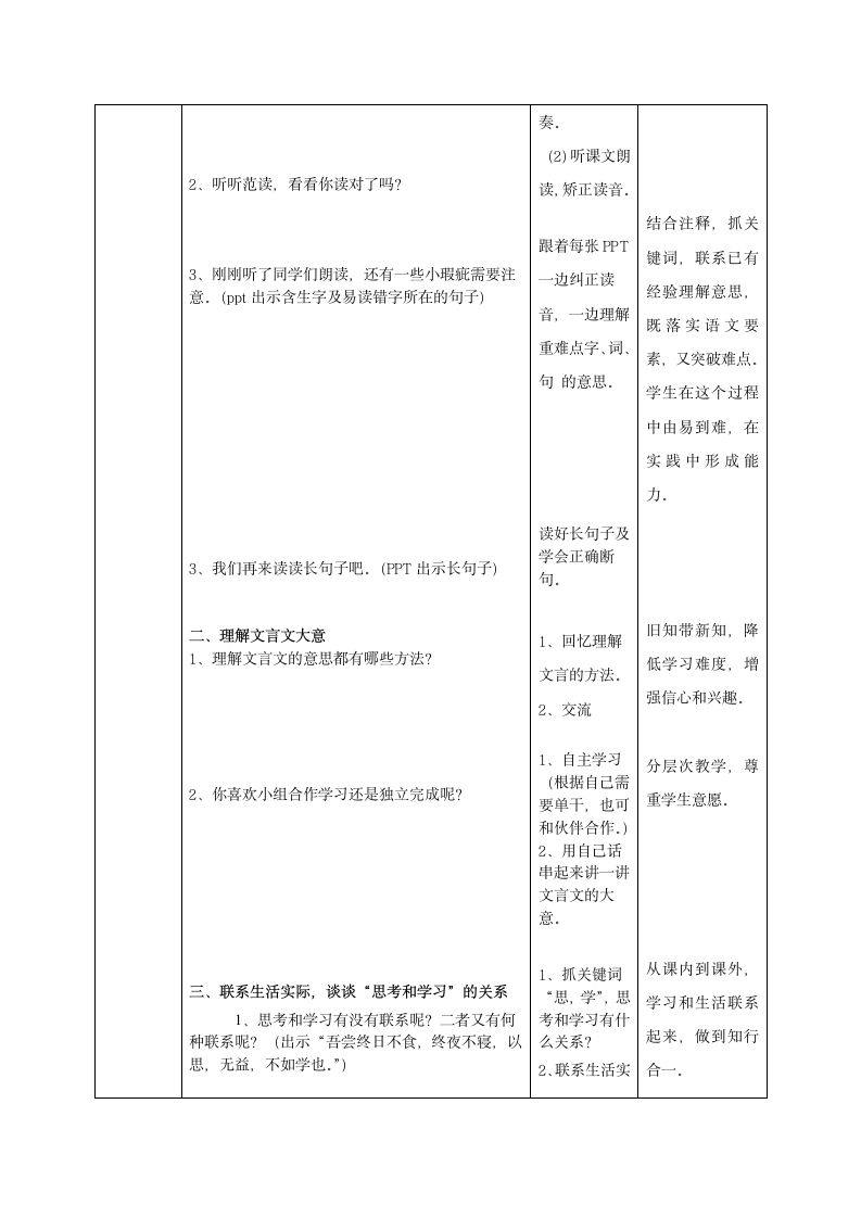 25古人谈读书第一课时教案（表格式）.doc第2页