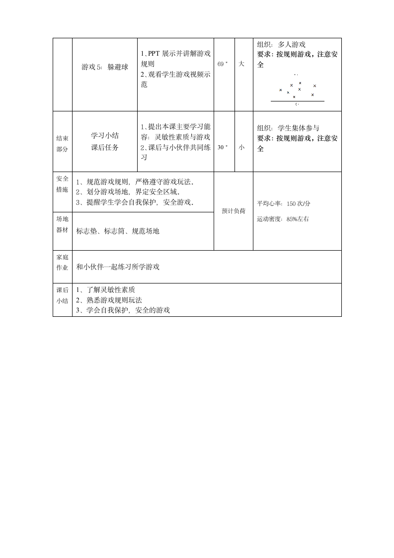 人教版三年级体育上册 体能：灵敏性与游戏2（教案）.doc第5页