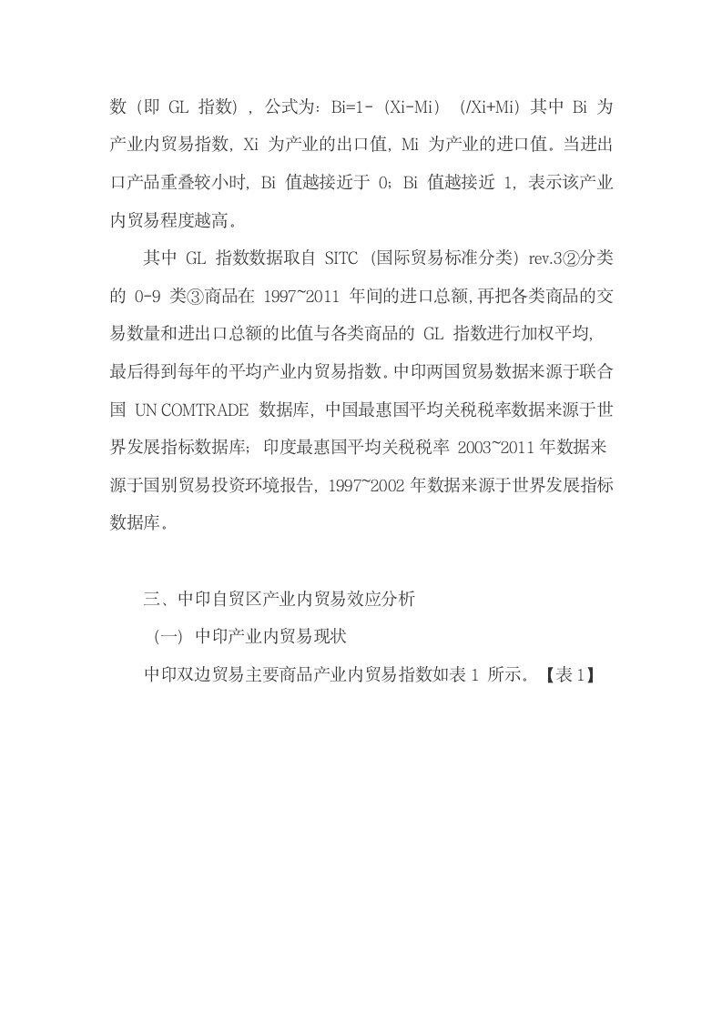 中印自贸区产业内贸易效应分析.docx第6页