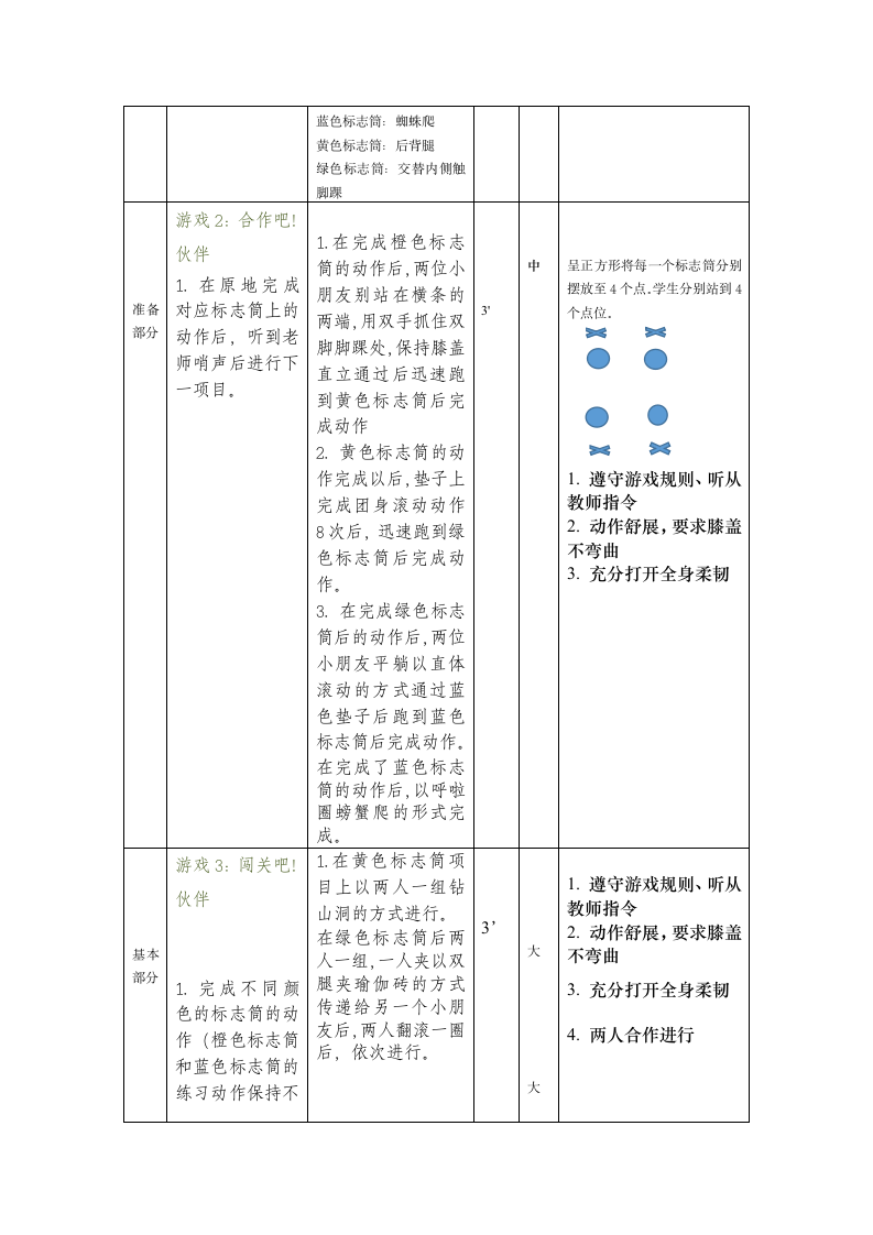 人教版三年级体育上册  体能单元：柔韧与游戏2（教案）.doc第4页