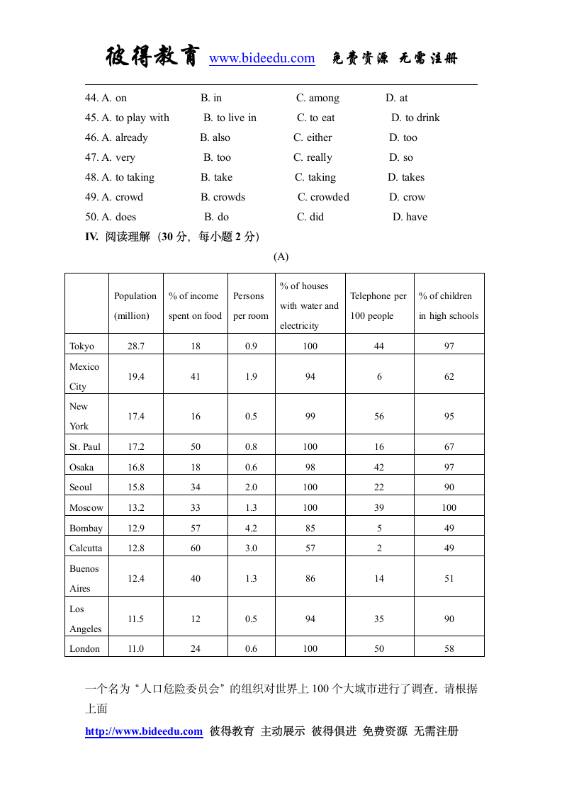 仁爱版九年级英语上册期中测试题 未答案第3页