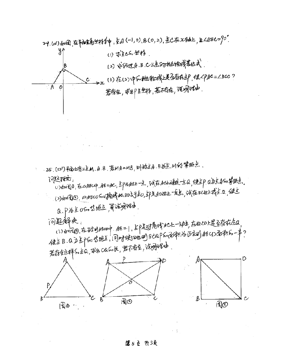 2013陕西中考数学副题第5页