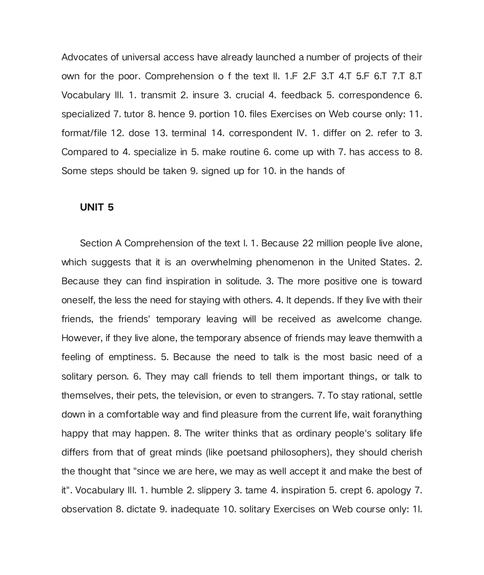 新视野大学英语4读写教程课后答案第9页