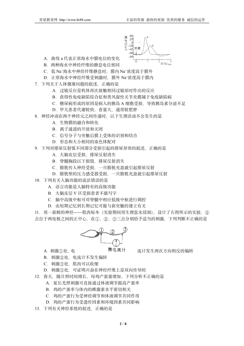 全国100所名校单元测试示范卷第2页