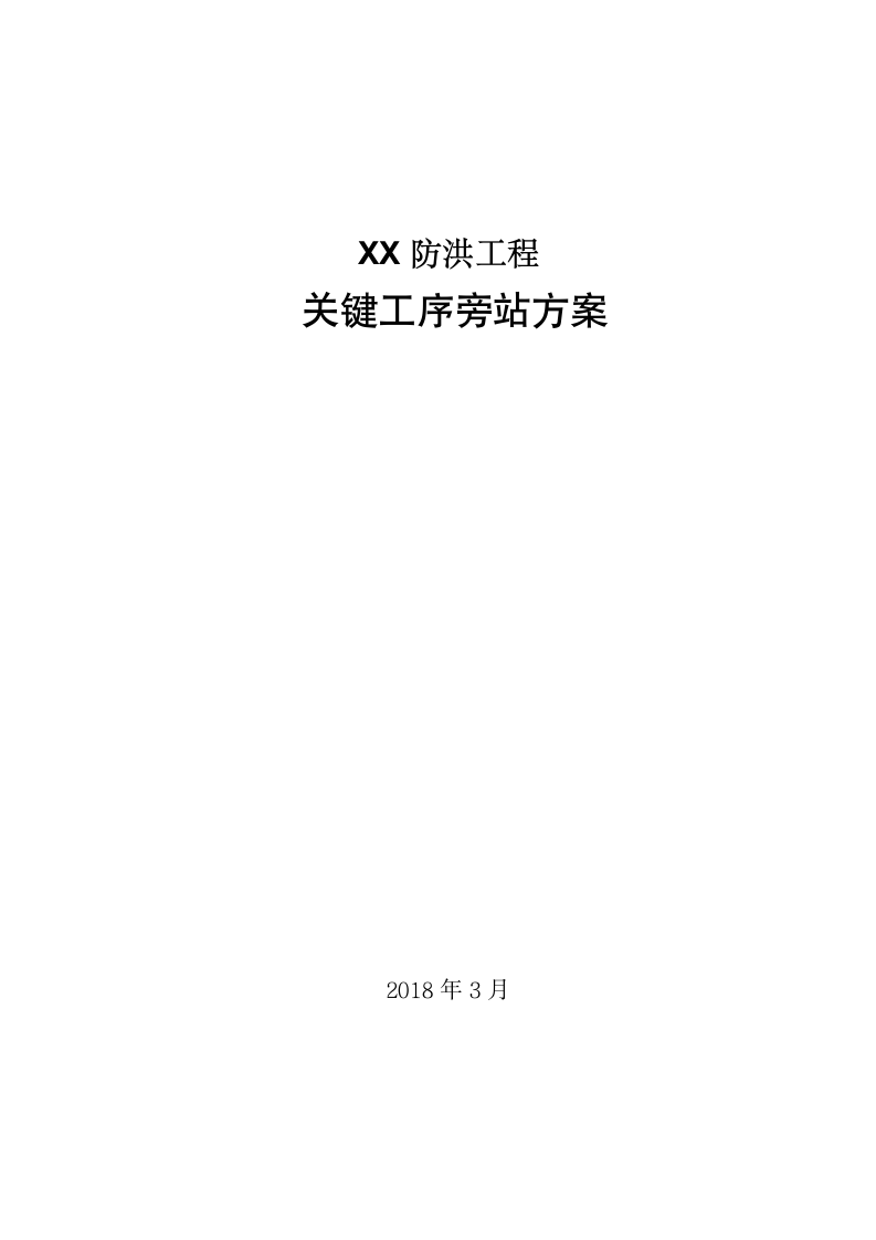 防洪工程关键工序监理旁站实施组织设计方案.doc第1页