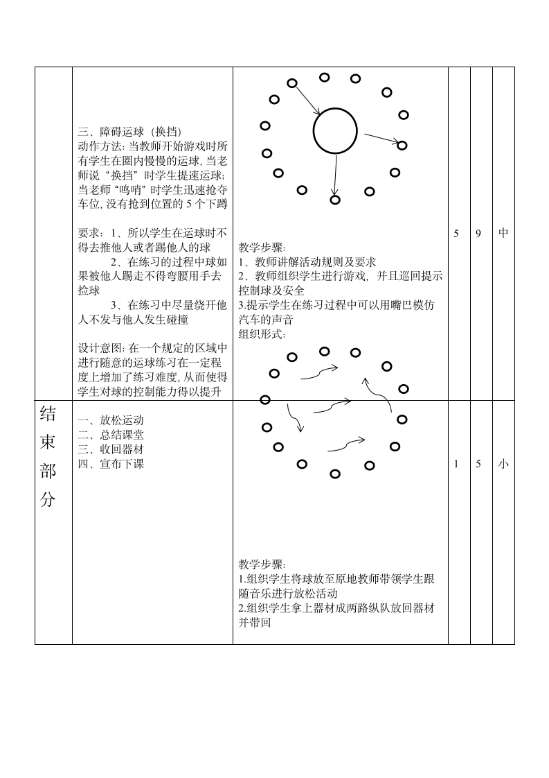 体育与健康三年级 足球运球 教学设计.doc第3页