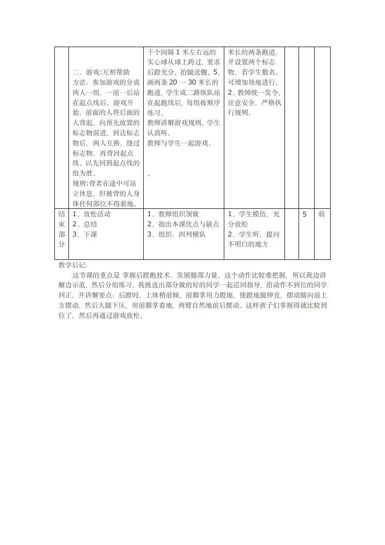 六年级体育《后蹬跑》教学设计.doc第2页