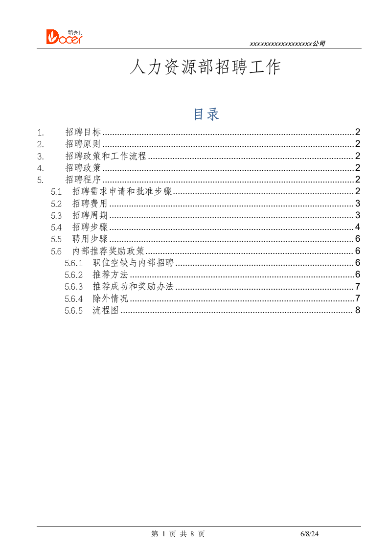 人力资源招聘工作.docx