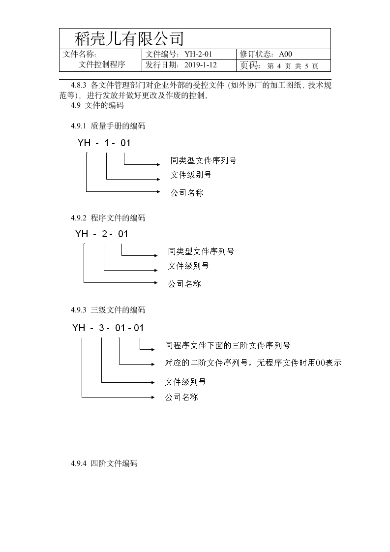 文件档案控制程序管理文档人事行政企业管理.doc第4页