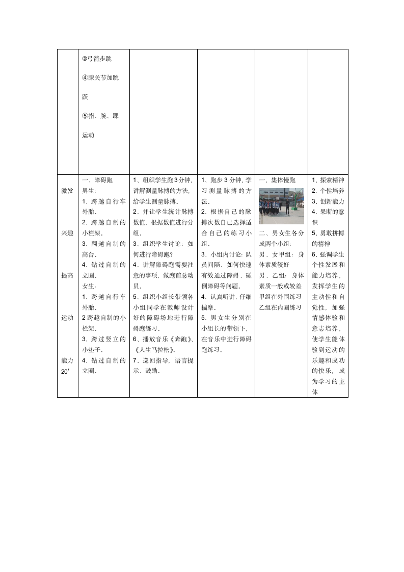 2021-2022学年高中体育与健康人教版必修第一册《障碍跑与游戏》教案.doc第3页