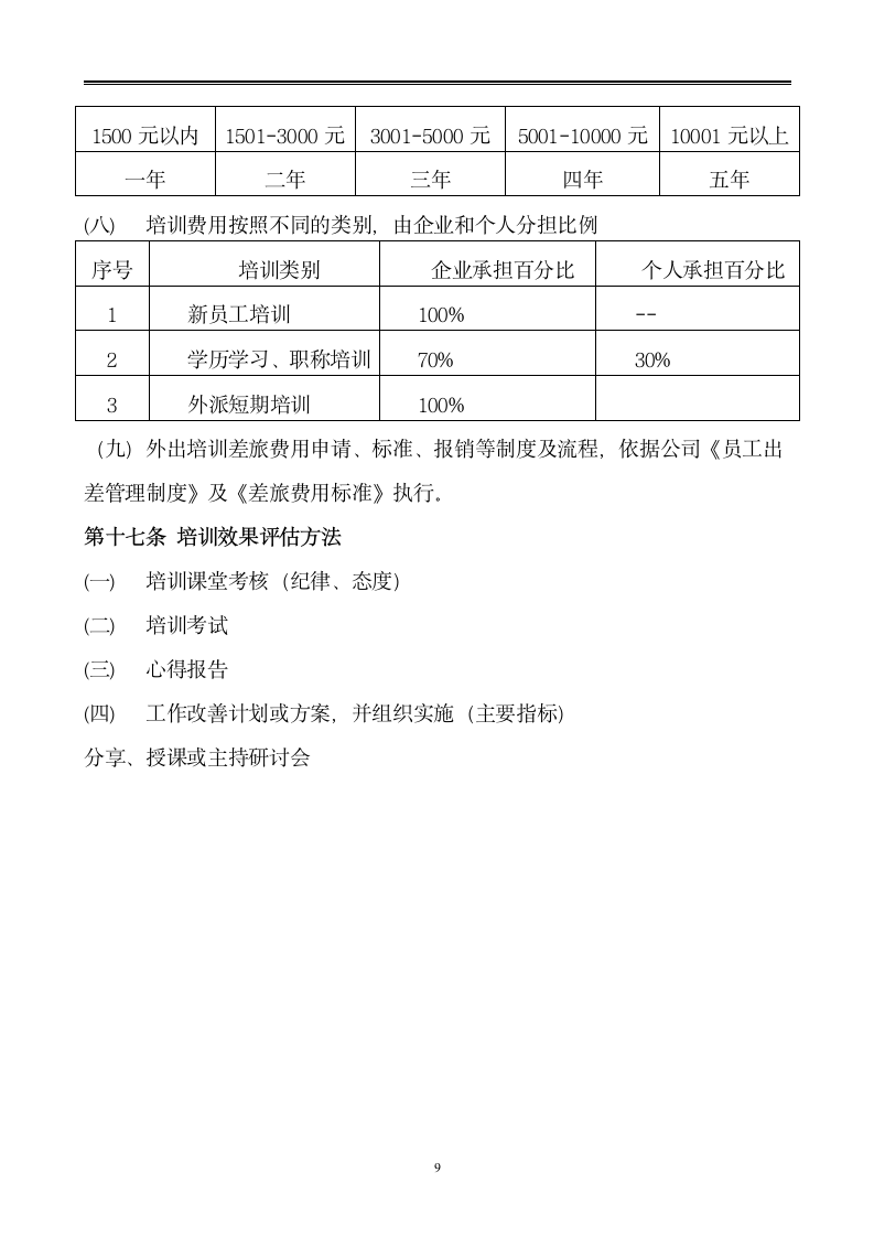 集团公司员工培训管理制度.docx第9页