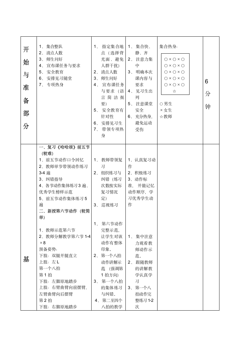 啦啦操（教案）体育三年级下册.doc第4页