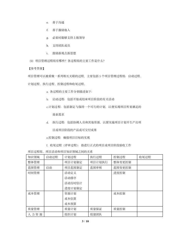 山东大学软件学院软件项目管理复习答案第3页