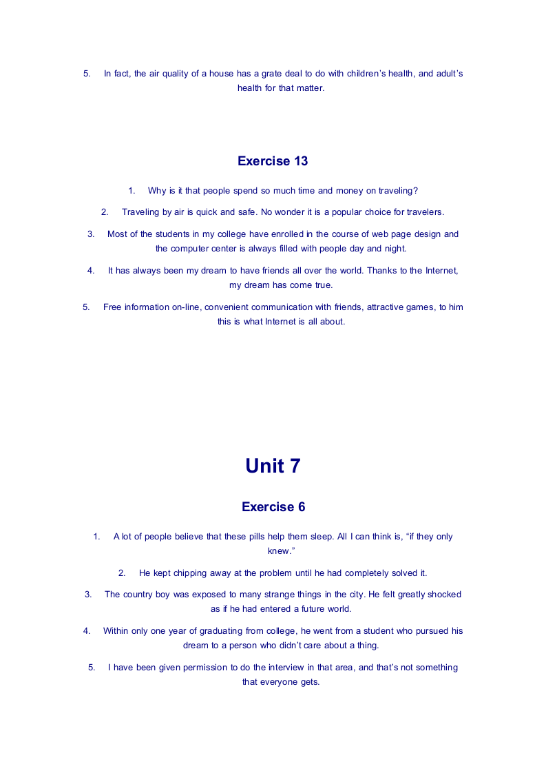 大学体验英语综合教程3课后答案加课后翻译题第14页