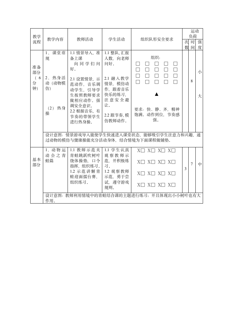 《肺活量与体能游戏》（教案） 体育与健康二年级上册  人教版（表格式）.doc第3页