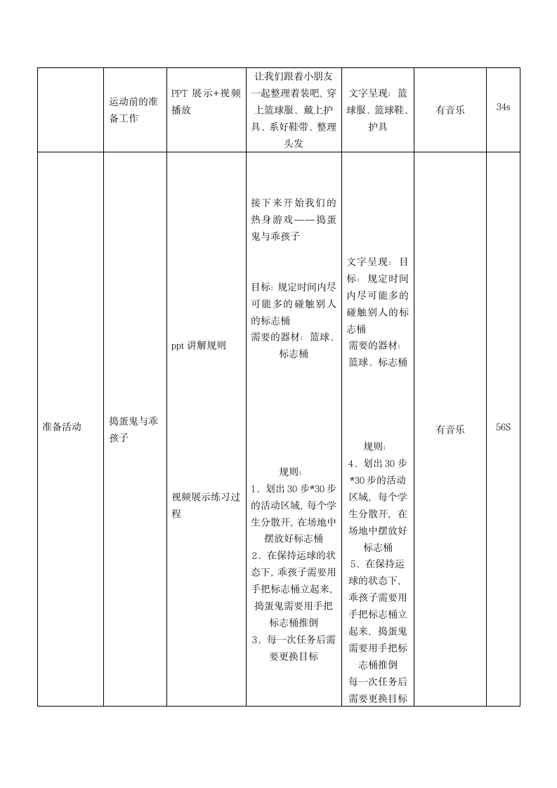 人教版三年级体育上册  篮球运传球与防守游戏2  教案（表格式）.doc第3页