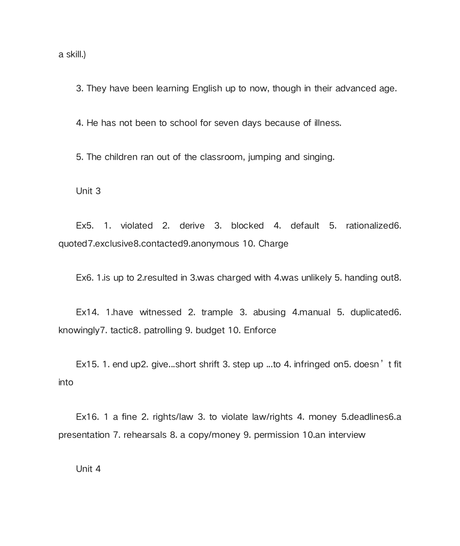 大学体验英语综合教程4_课后翻译答案第10页